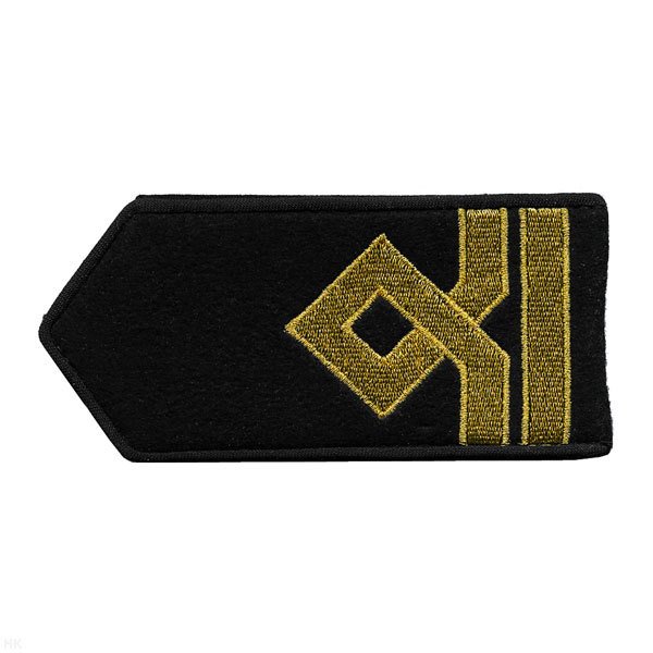 Погоны мор.фл. (жестк., вышит. металлизир. нитью) черн.: 5 катег.