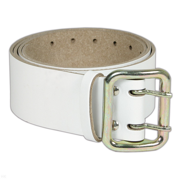 Ремень двухшпеньковый кожзам. белый