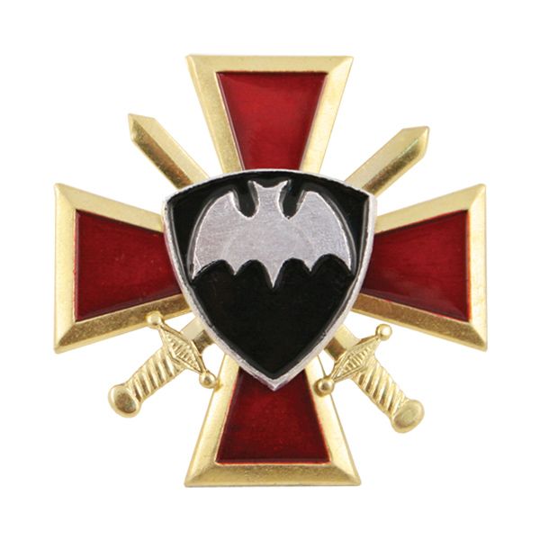 Значок мет. Летучая мышь ВВ (крест и мечи)