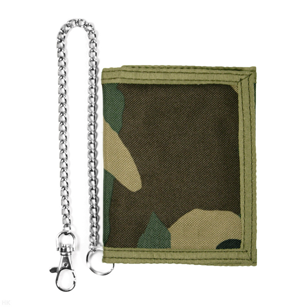 Кошелек кмф woodland на цепочке с карабином