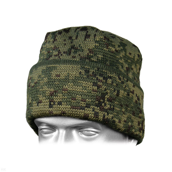 Шапка вязаная Армейская "русская цифра" комбинированная 2-слойная (внешний - п/ш, внутренний - х/б)