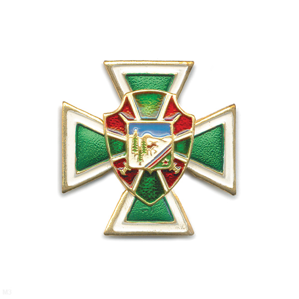 Значок мет. серии ПВ Крест с накл. симв. ПО