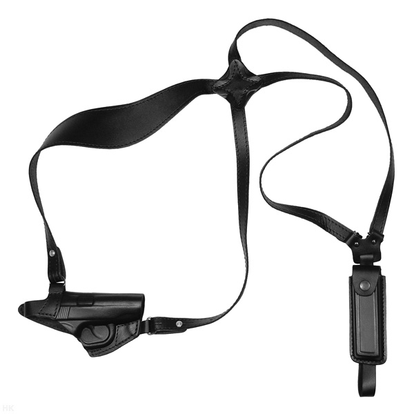 Кобура оперативная под ПМ горизонтальная с запасной обоймой ОК-3 (черная)