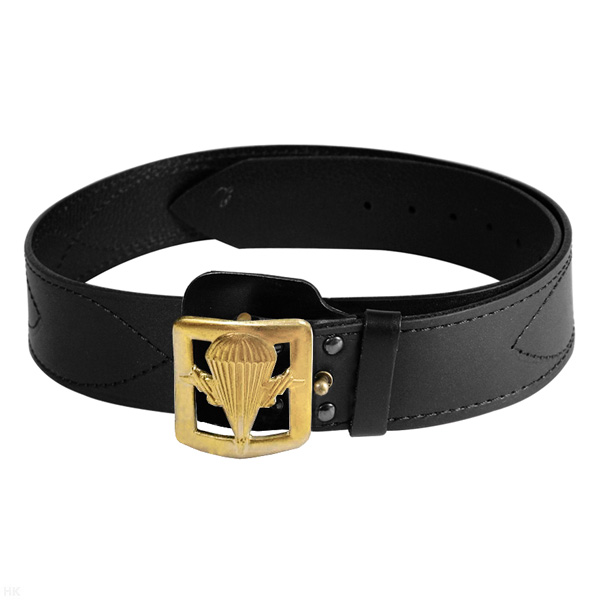 Ремень генеральский кожаный со штампованной пряжкой Парашют ВДВ