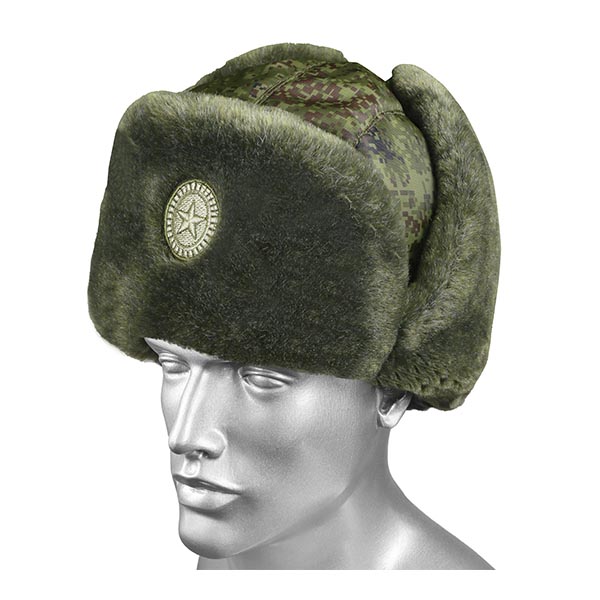 Шапка ВКБО офиц. (иск. мех оливков., верх - ткань "русск. цифра")