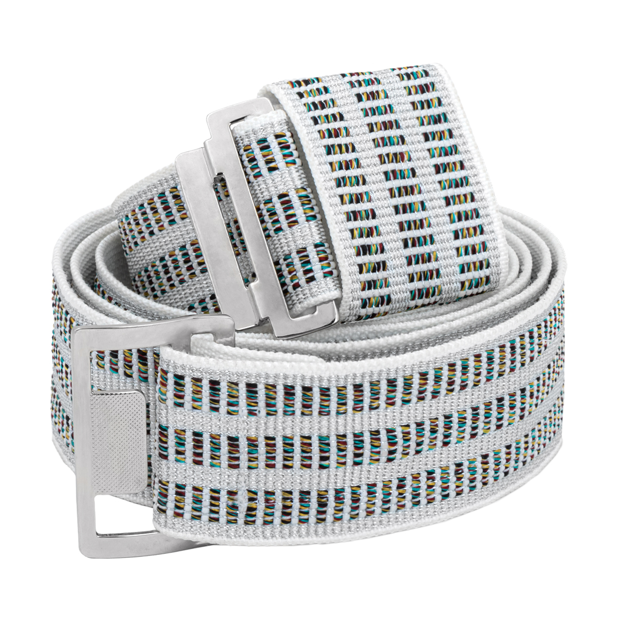 Ремень парадный Казачий люрекс серебряный