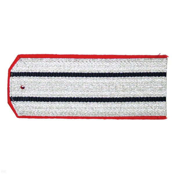 Погоны казачьи серебристые с красн. кантом с 2 темно-синими просв. (донское казачество)