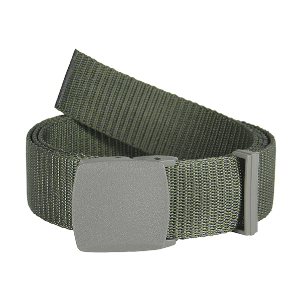 Ремень брючный тесьма (ширина 37 мм) с пластиковой пряжкой-зажимом оливковый