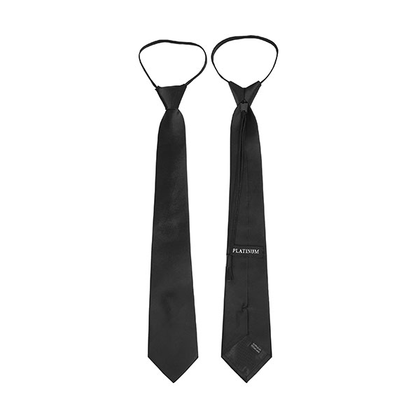 Галстук-регат простой черн. (100% иск. шелк (8см)