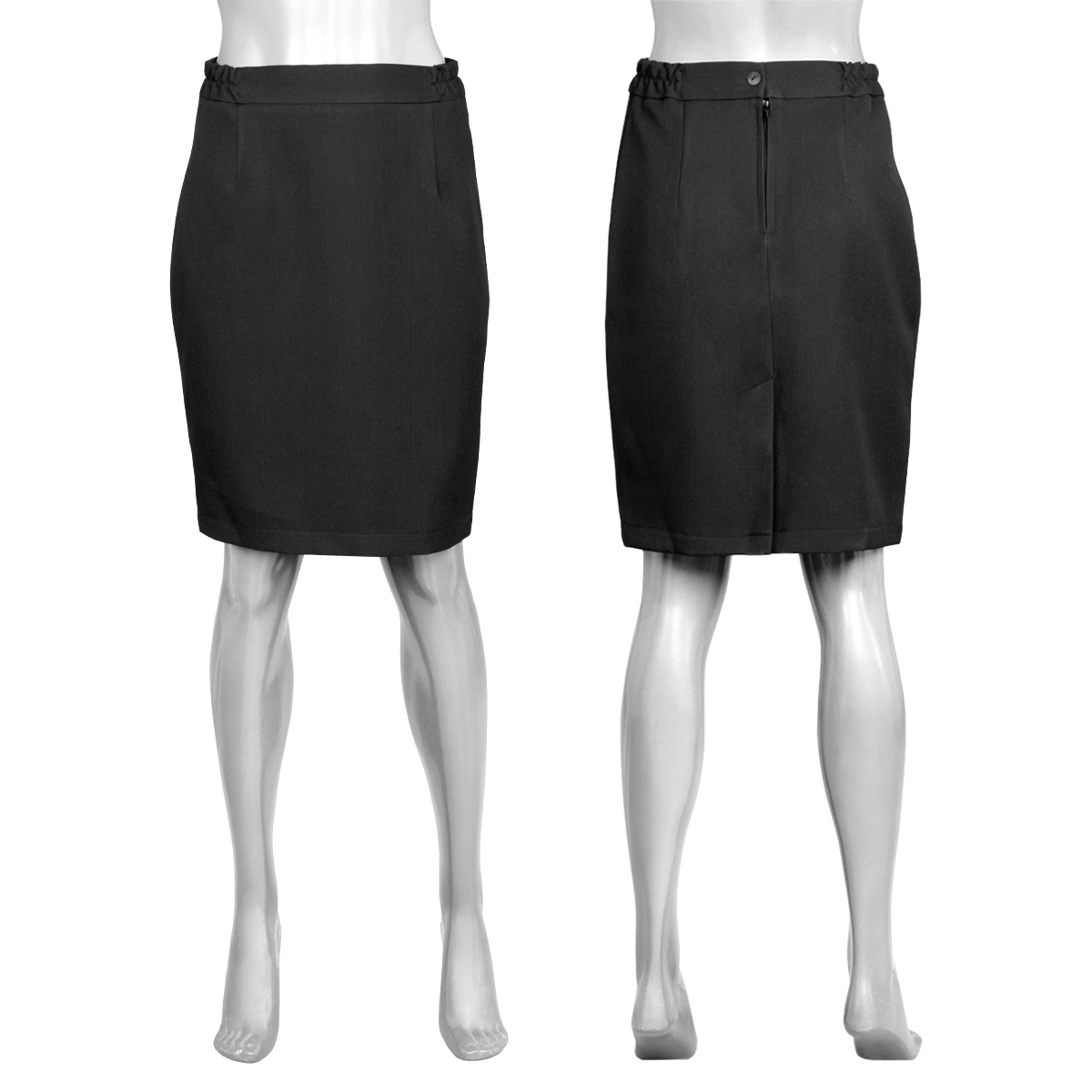 Юбка кадетская черная (пояс на резинке) 35% вискоза, 65% пэ