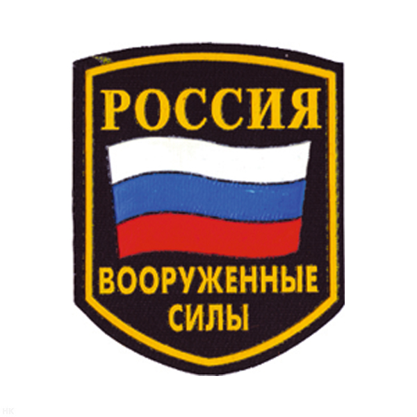 Шеврон пластизолевый Россия ВС (5-уг. с флагом)