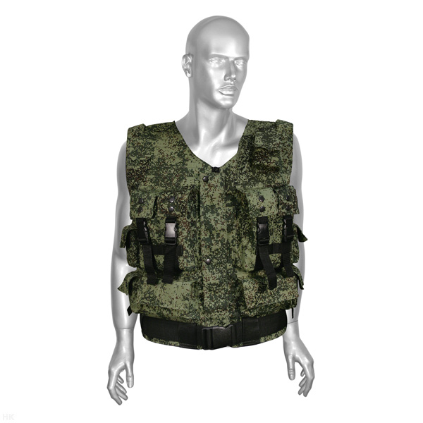 Жилет разгрузочный тактический ОМОН "русская цифра" (х/б Rip-Stop)