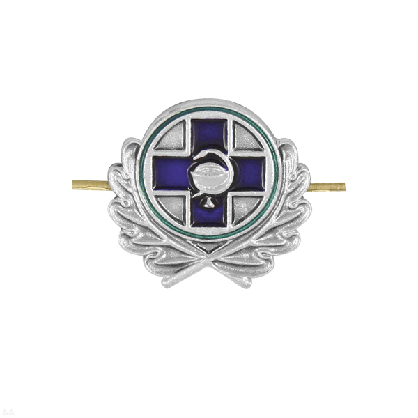 Эмбл. петл. мет. ГВС серебр. с эмалью