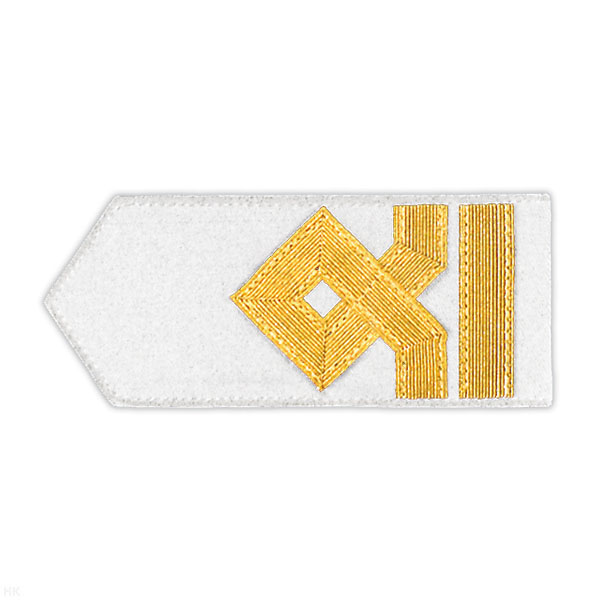 Погоны мор.фл. (жестк., галун) белые: 5 катег.