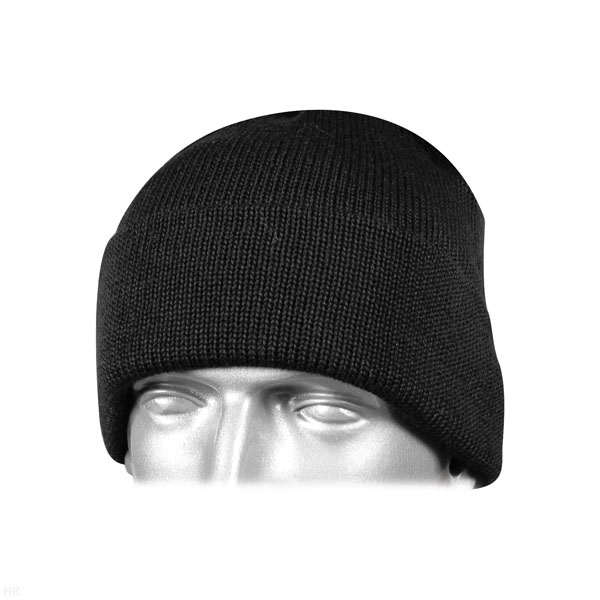 Шапка вязаная "гражданская" черная п/ш