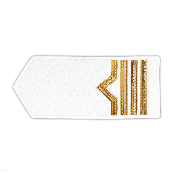 Погоны реч.фл. (жестк., галун) белые: 4 катег.