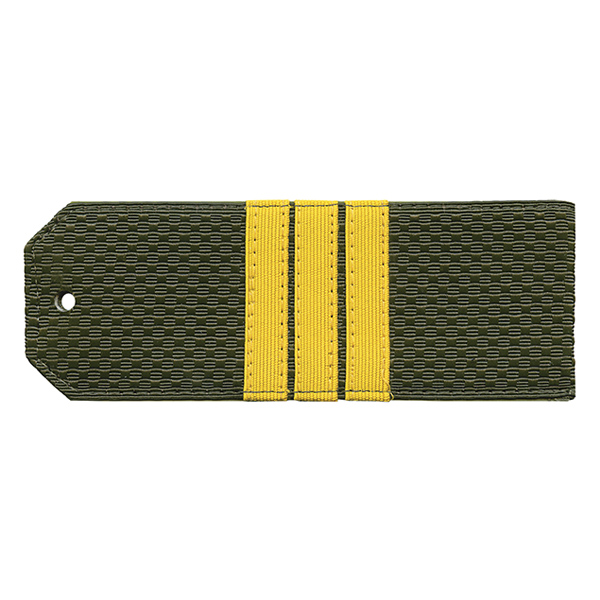 Погоны оливк. с нашитым желт.шелковым галуном (сержант) на пластике