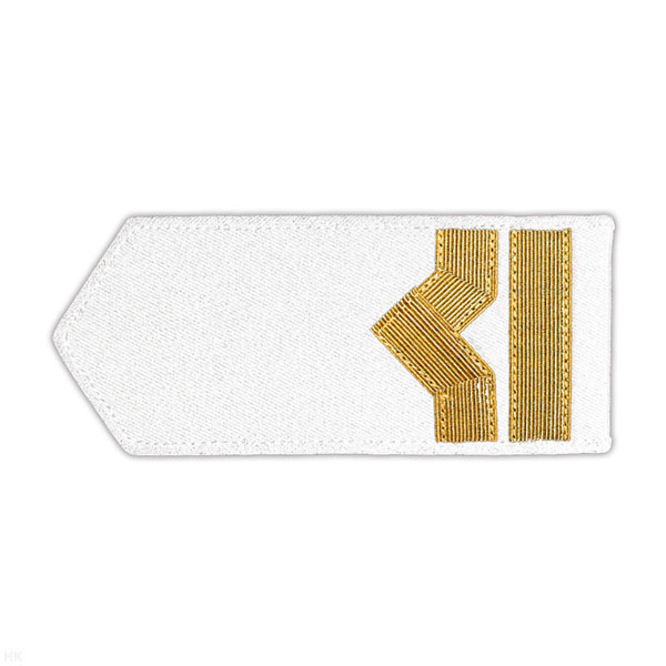 Погоны реч.фл. (жестк., галун) белые: 6 катег.