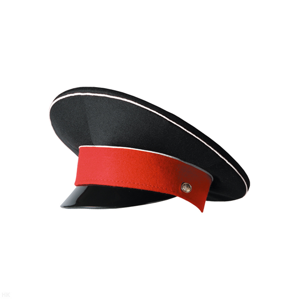 Фуражка простая СВУ черная с белым кантом и красным околышем