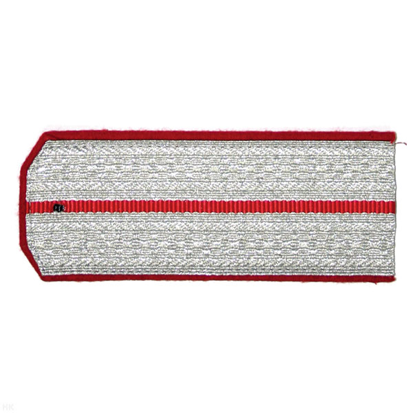 Погоны казачьи серебристые с красн. кантом с 1 красн. просв.