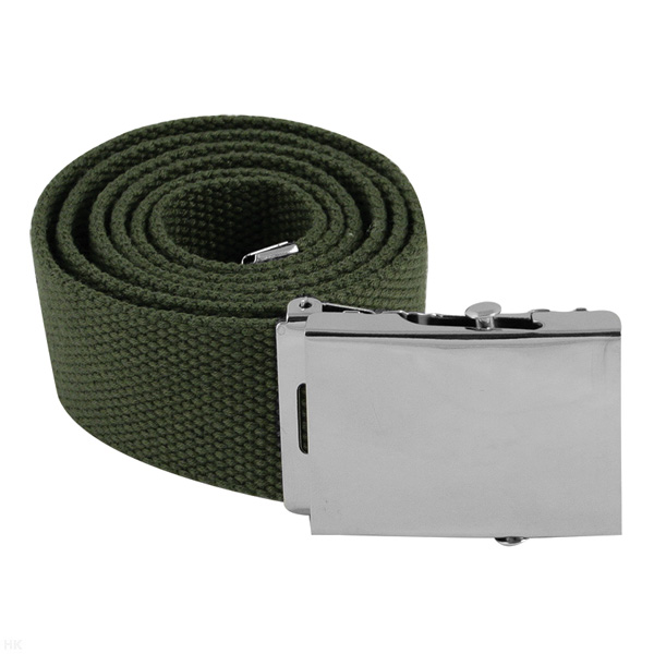 Ремень брючный тесьма под НАТО (ширина 35-40 мм) с мет. пряжкой (оливковый) (длина 105 см)