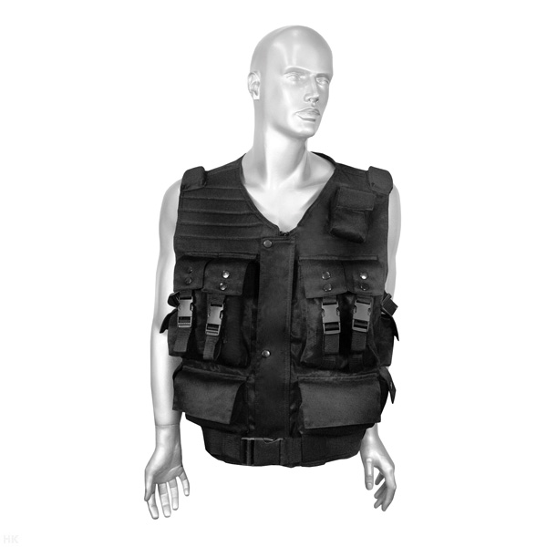 Жилет разгрузочный тактический ОМОН черный (ткань "гретта")