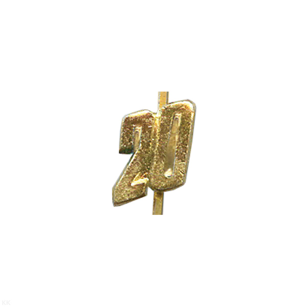 Цифра накл. мет. "20" к значку парашютист-отлич.