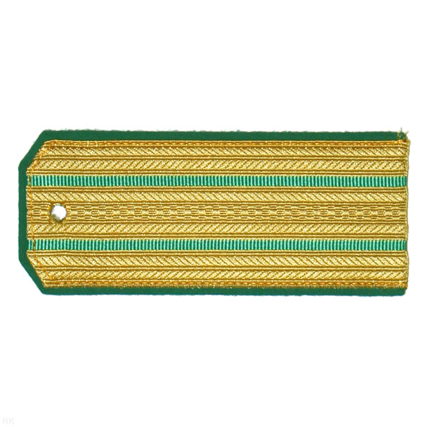 Погоны парад. зол. шелк. 2 зел. пр.