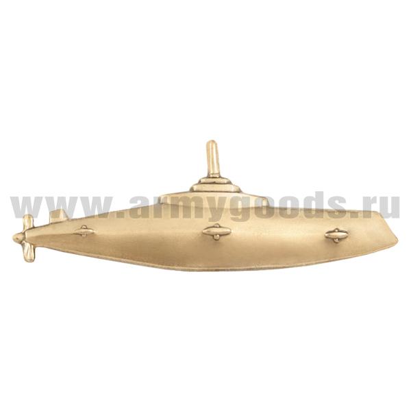 Значок мет. ПЛ "Дельфин" (первая русская боевая подводная лодка) мал., на пимсе