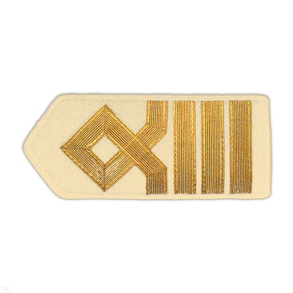 Погоны мор.фл. (жестк., галун) крем.: 9 катег.