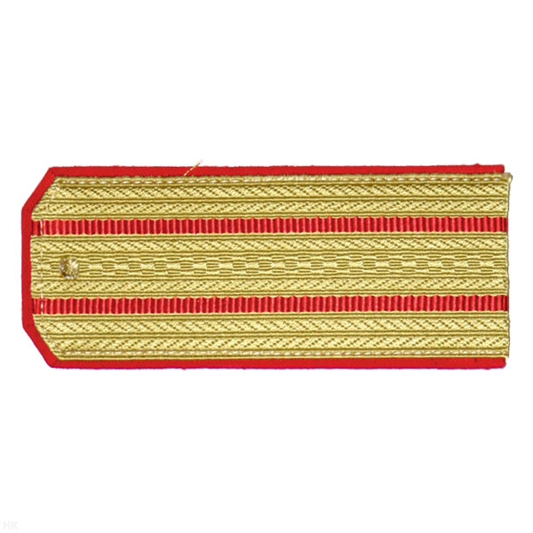 Погоны парад. зол. шелк. 2 красн. пр.