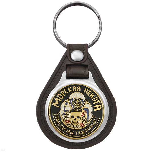 Брелок с эмблемой на виниловой подкладке МП (там, где мы, там - победа!)