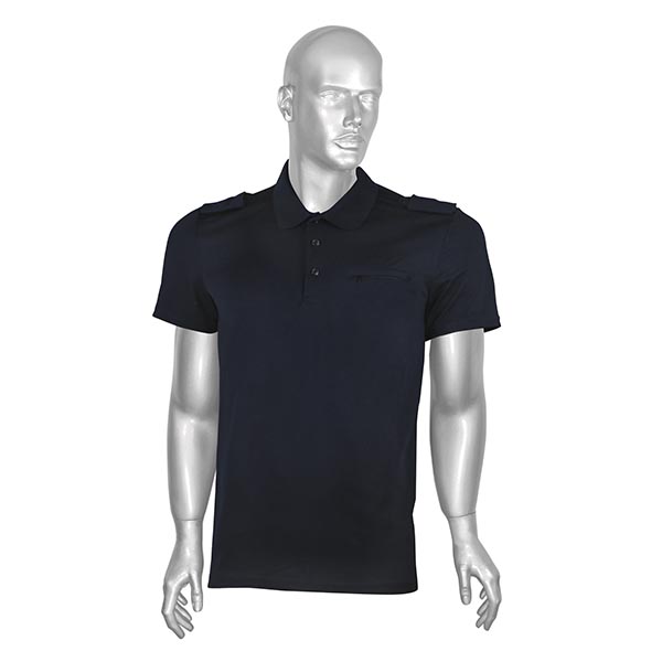 Рубашка поло Полиция (короткий рукав) нов/обр ТУ 2018 (без триколора, надписей и липучек) иссиня-черн (100 % ПОЛИЭСТЕР) р-ры с 40 по 60
