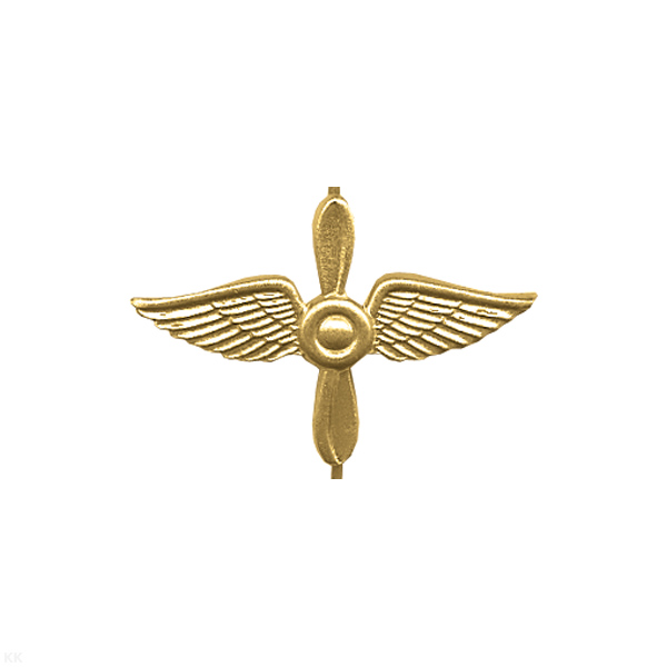 Эмбл. петл. мет. Авиация ВВС зол.