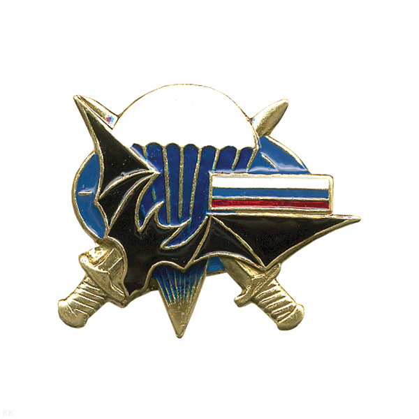 Значок мет. Летуч. мышь (сбоку), парашют, 2 меча