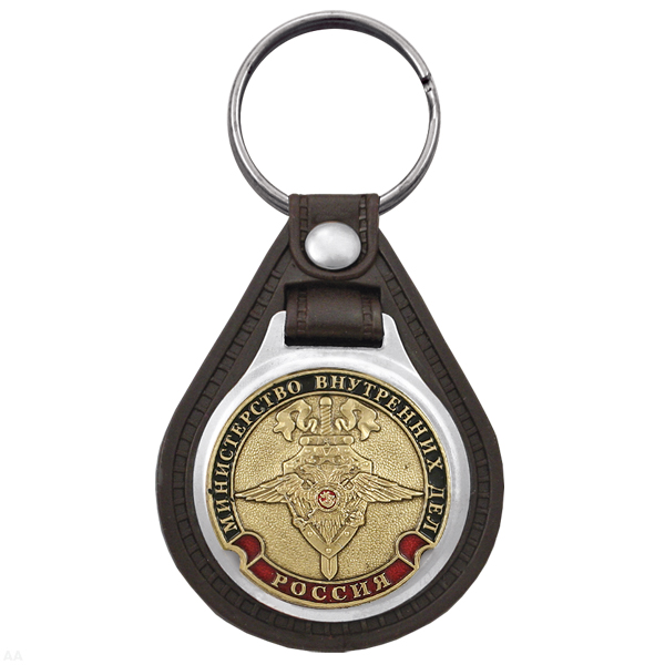 Брелок с эмблемой на виниловой подкладке МВД