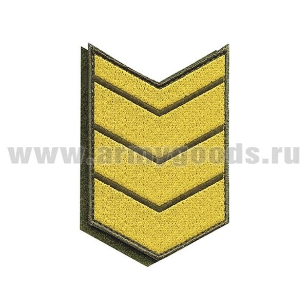 Нашивки вышит. (оливк. фон, желт. вышивка) для контрактников 16 год (на липучке)
