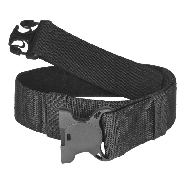 Ремень тесьма (ширина 50 мм) с пласт. пряжкой (черный) (длина 150 см)