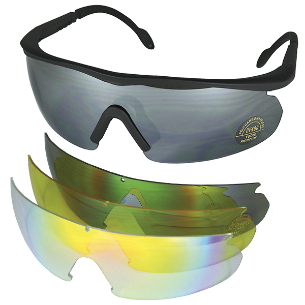 Очки защитные (2-4 доп. цветных фильтра) в твердом чехле (возможны небольшие контруктивные отличия)