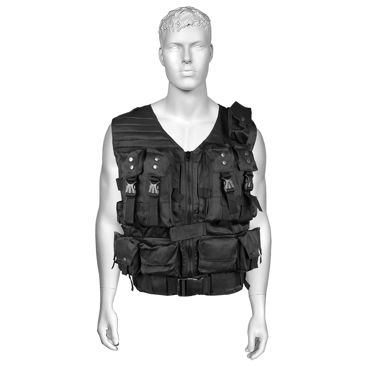 Жилет разгрузочный тактический Армейский черный (ткань "гретта")