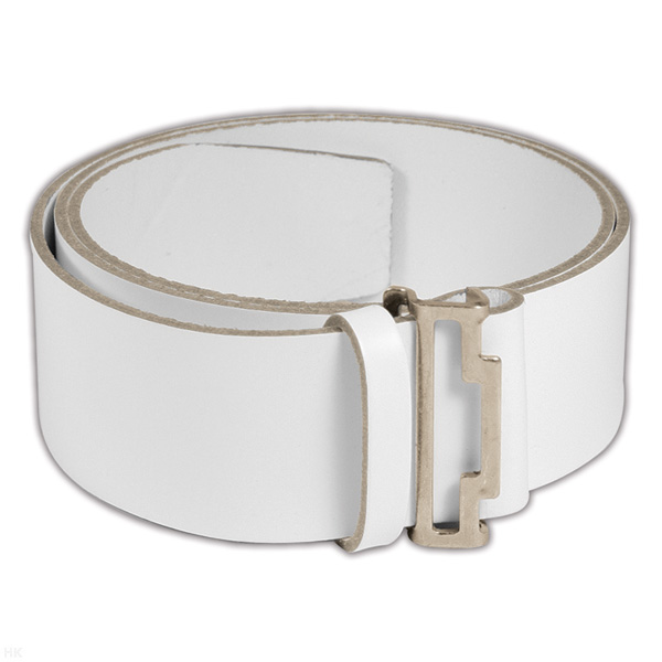 Ремень солд. кожзам. белый без бляхи
