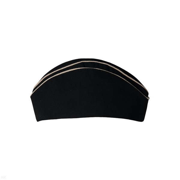 Пилотка ВМФ офицерская ст/обр (черная с 2 белыми кантами) п/ш