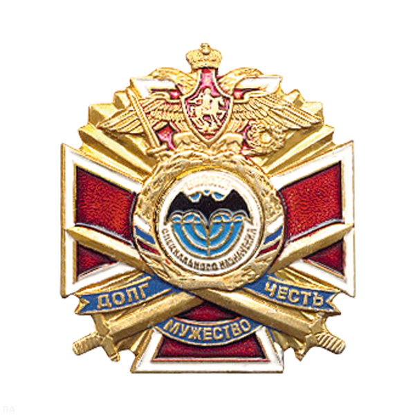Значок мет. Войска спецназ (серия ДЧМ (крест и мечи)