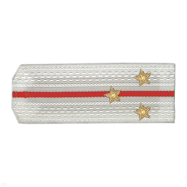 Погоны белые с 1 красн. просв., вышит. канителью (ст. лейтенант)