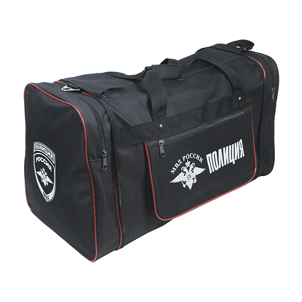 Сумка складная (твердая ткань) большая 60 л черная Полиция