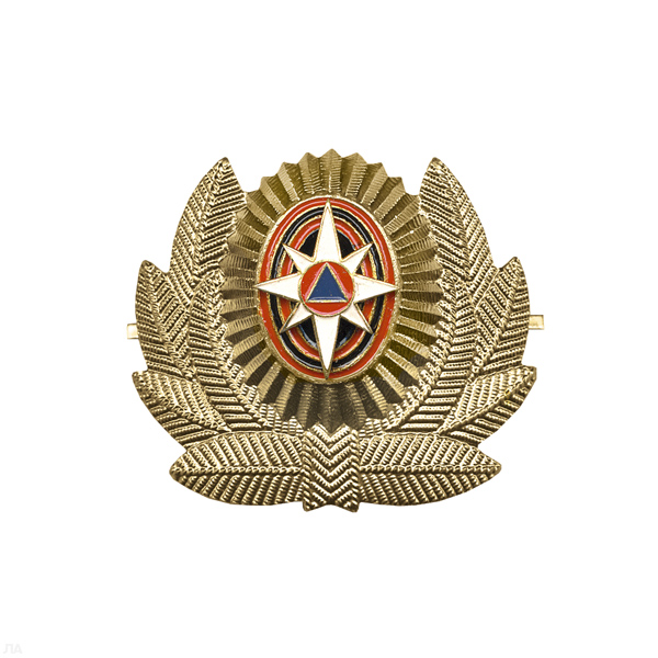 Кокарда мет. МЧС офиц. состав бол. зол.