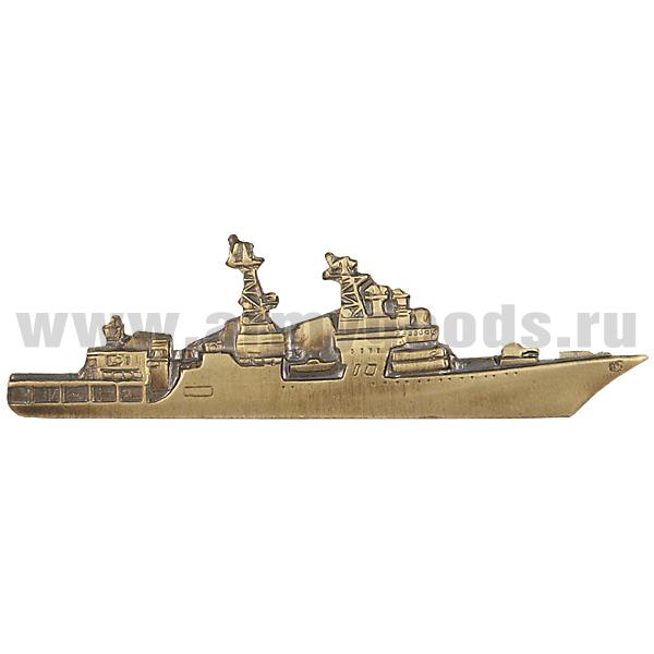 Значок мет. БПК (бол. противолодочный корабль) черненое зол., лат.