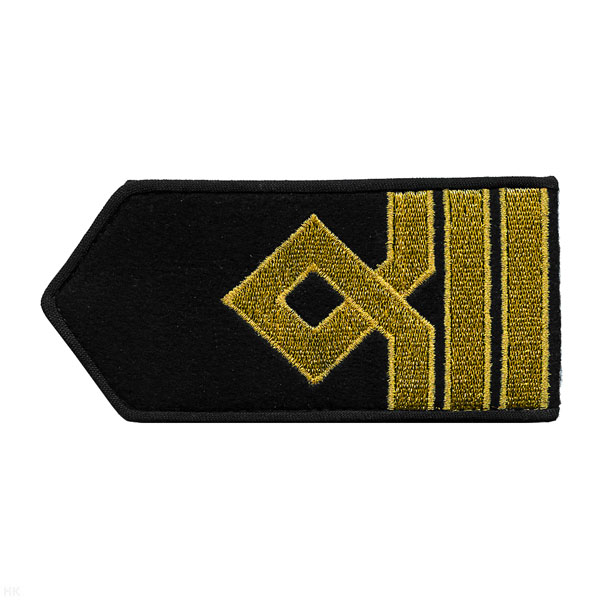 Погоны мор.фл. (жестк., вышит. металлизир. нитью) черн.: 7 катег.