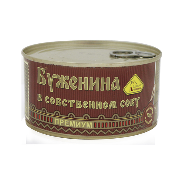 Консервы мясные кусковые Буженина в собственном соку (325 г) 