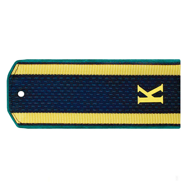 Погоны иссиня-черн. (зел. кант) курсант. «К» (ПС ФСБ кит.)